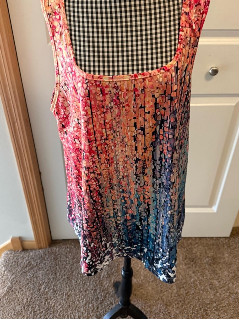 Women's Ombre Mosaic Tank Top - Multicolor